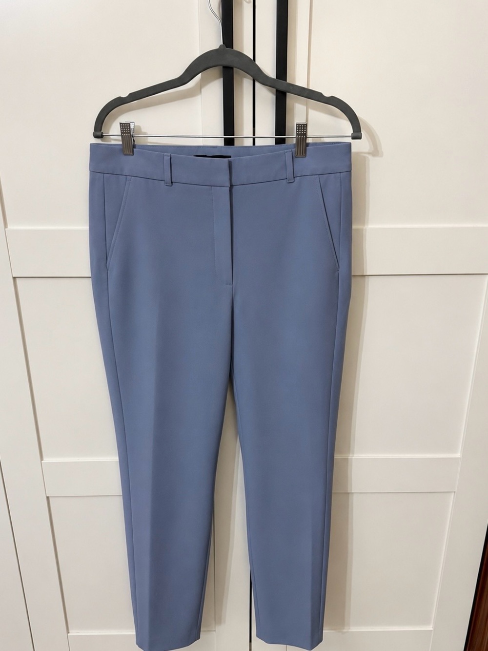 White House Black Market Straight-Leg Dress Pants in Dusty Blue